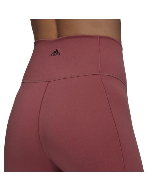 Adidas Red Yoga Studio 7/8 Leggings