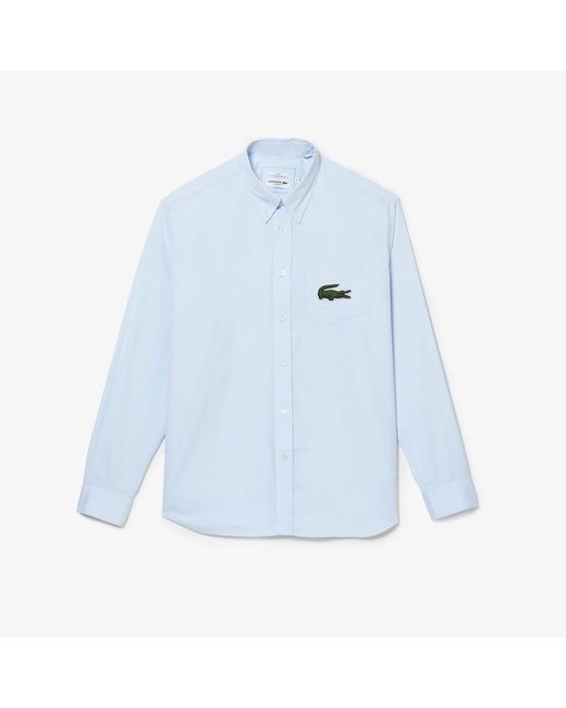 Lacoste Blue Fit Striped Shirt for men