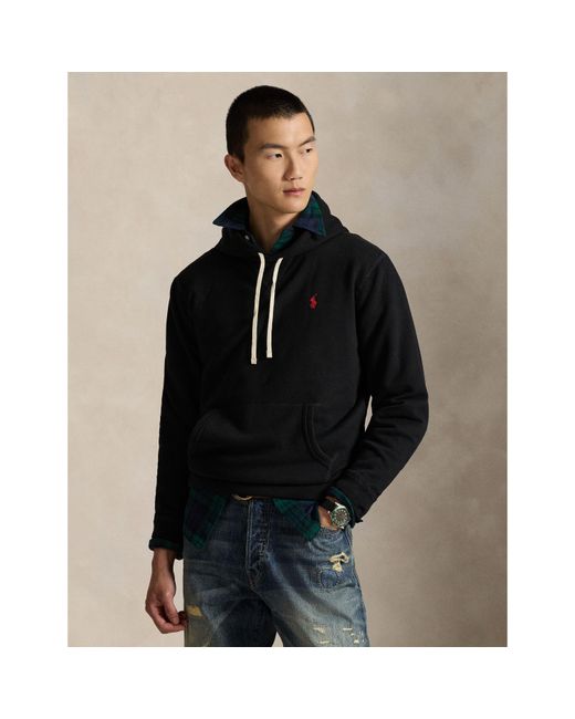 Polo Ralph Lauren Black Fleece Pull On Hoodie for men