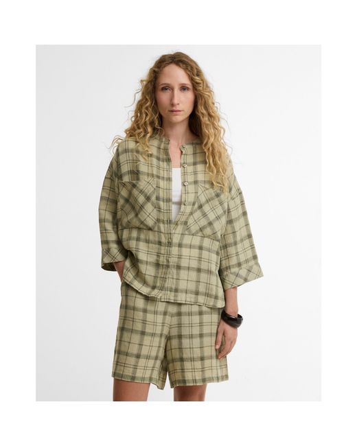 Barbour Green Patterned Long Sleeve Shirt