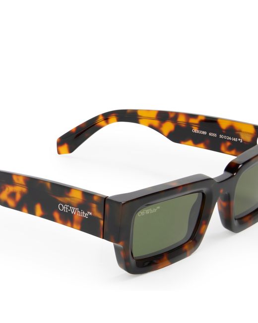 Off-White c/o Virgil Abloh Green Geometric Square Sunglasses