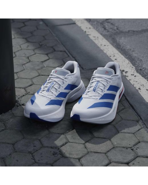 Adidas Blue Adizero Boston 13 Road Running Shoes for men