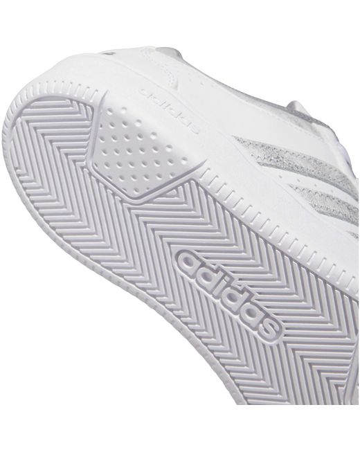 Adidas White Hoops Classic Court Trainers