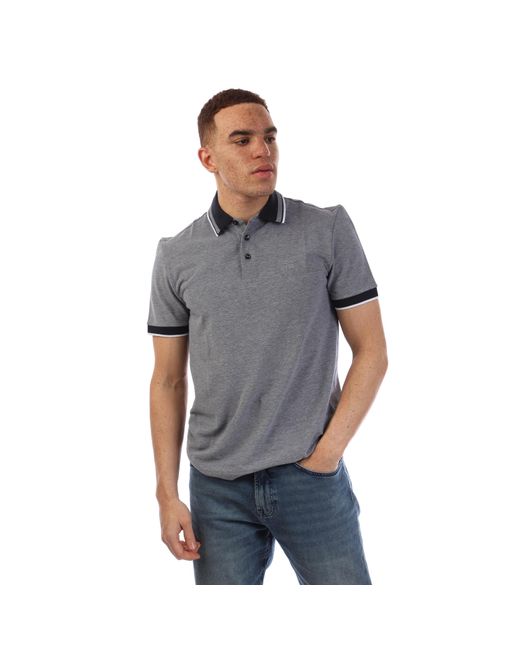 Boss Gray H Prout Short Sleeve Polo Shirt for men