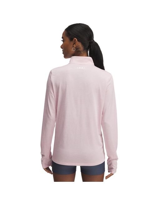 Under Armour Purple S Tech Half Zip Top Pink/white 12