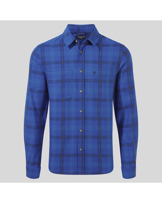 Craghoppers Blue Lonbard Long Sleeve Shirt for men