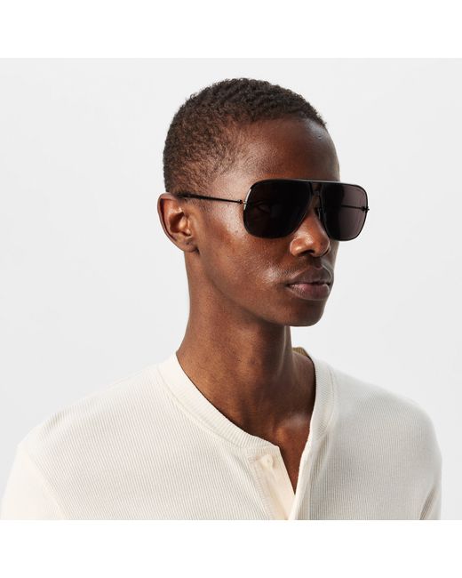 Tom Ford Gray Navigator Aviator Sunglasses for men