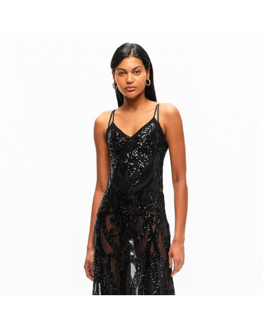 Norma Kamali Black Nk Sqn Slip Gown Ld54