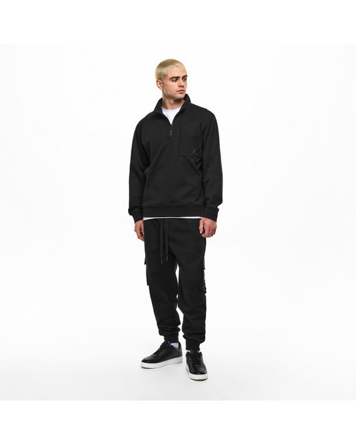Moose Knuckles Black Hartsfield Closed Hem Fleece Joggers for men