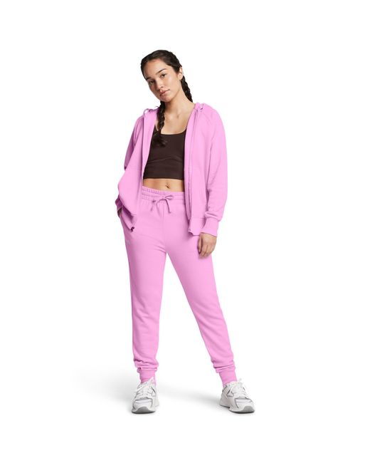 Under Armour Pink Ua Rival Fleece Joggers
