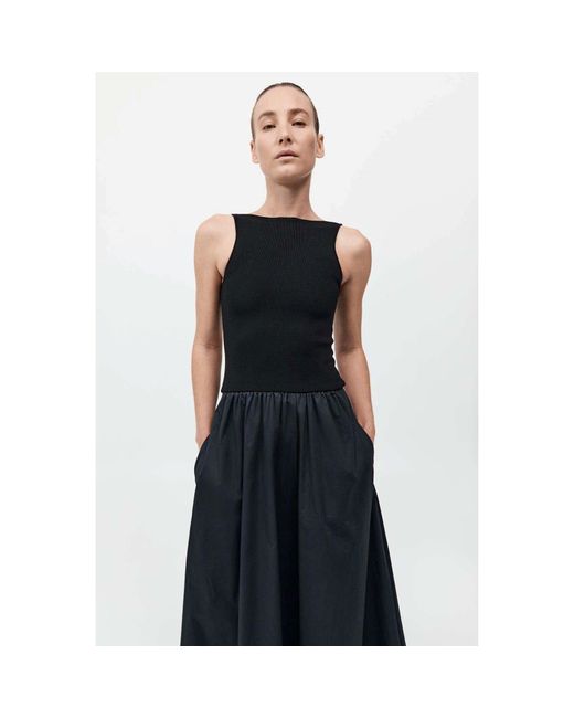 St. Agni Black Cutout A Line Dress