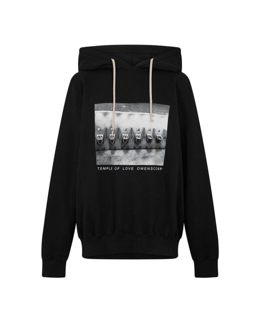 Rick Owens Black Overhead Hoodie for men