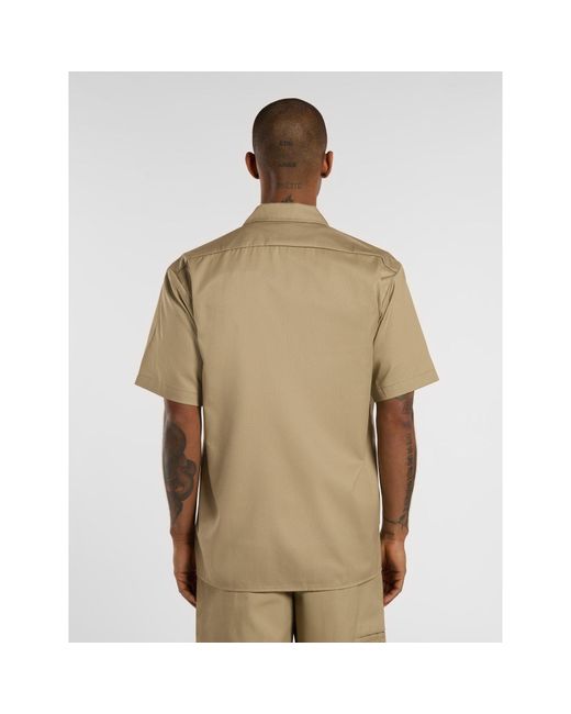 Dickies Natural Short Sleeve Work Shirt for men