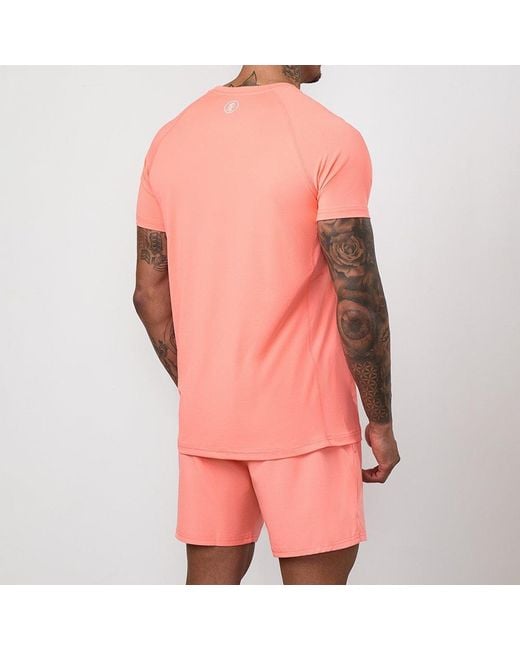 Gym King Pink Energy Tee for men