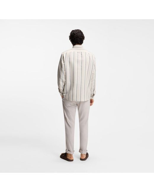 Boss Gray Striped Shirt for men