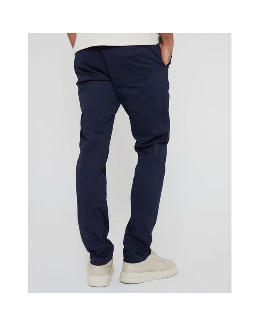 Threadbare Blue Slim Fit Trousers for men