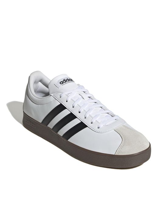 Adidas White Vl Court Base Shoes for men