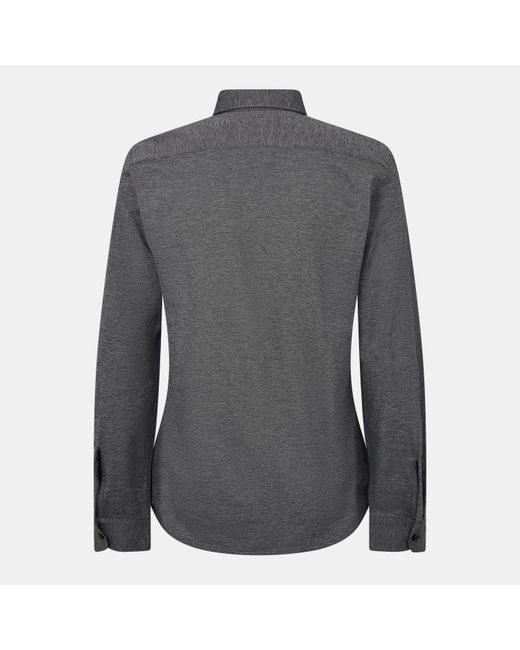 Boss Gray Long Sleeve Plain Shirt for men
