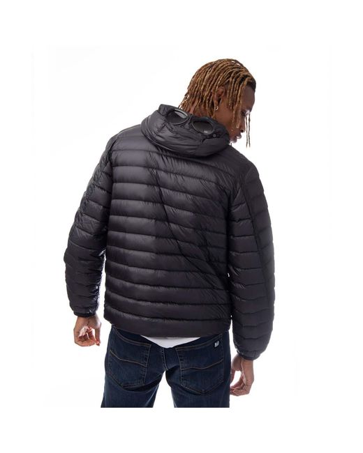 C P Company Blue D.D. Shell Goggle Down Jacket for men