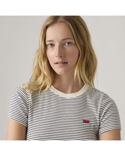 Levi's White Esnt Stripe T