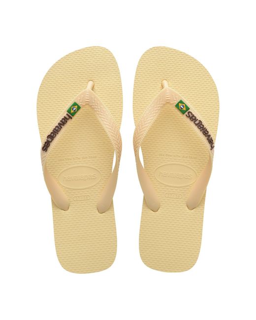 Havaianas Metallic Brasil Logo Flip Flops