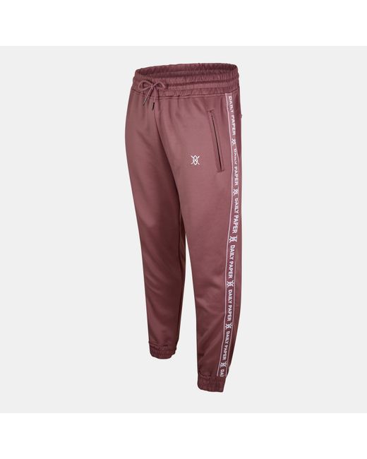 Daily Paper Red Tonal Closed Hem Poly Joggers for men