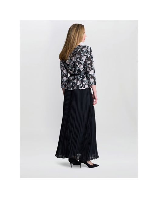 Gina Bacconi Blue Annie Long Pleated A Line Skirt