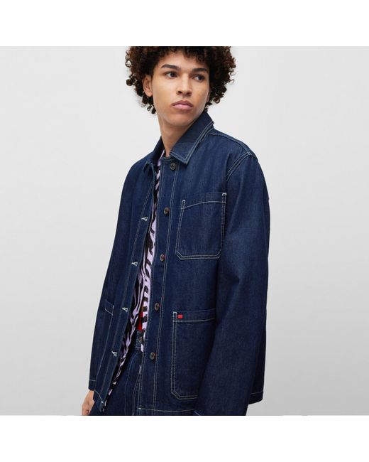 HUGO Blue Denim Jacket for men