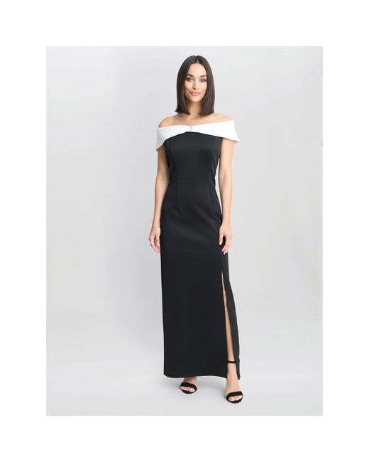 Gina Bacconi Blue Sadie Off The Shoulder Maxi Dress