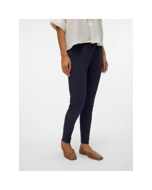 Vero Moda Blue Tapered Cuffed Trousers