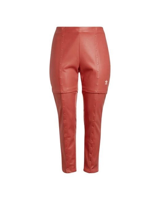 Adidas Originals Red Adidas Always Original Slim Snap Plus Size Joggers