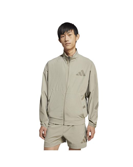 Adidas Gray Z.N.E. Woven Track Top for men