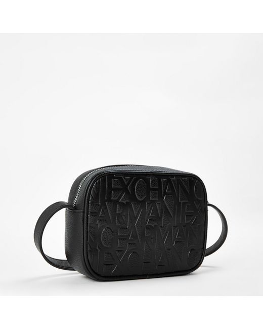 ARMANI EXCHANGE Black Messenger Camera Bag