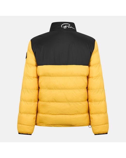Born Rich Yellow Lyden Puffer Jacket for men