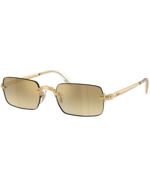 Ray-Ban Metallic Rectangle Sunglasses