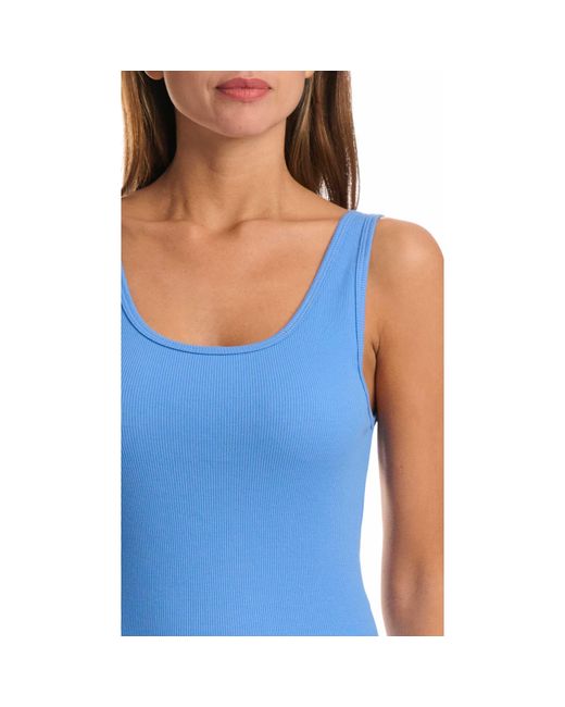Adidas Blue Active Flex Ribbed Tank Top