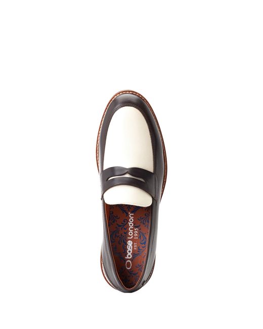 Base London Brown Sid Penny Loafer for men