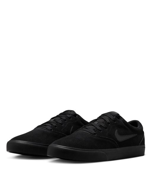 Nike Black Charge Low Suede Shoes for men