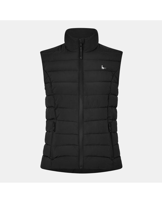 Jack Wills Black Badwell Lightweight Puffer Gilet