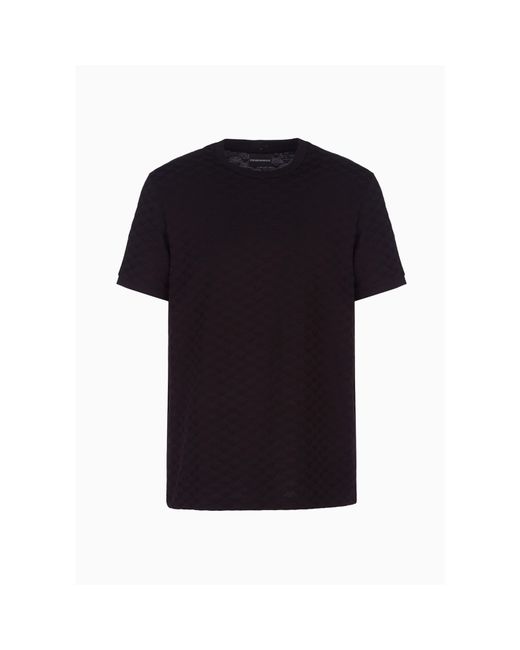 Emporio Armani Black All-Over Print Regular Fit T-Shirt for men