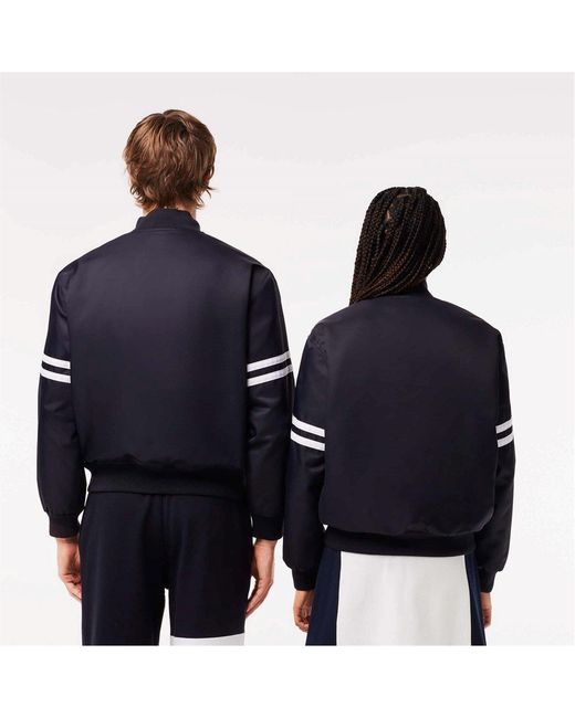 Lacoste Blue Long Sleeve Varsity Jacket for men