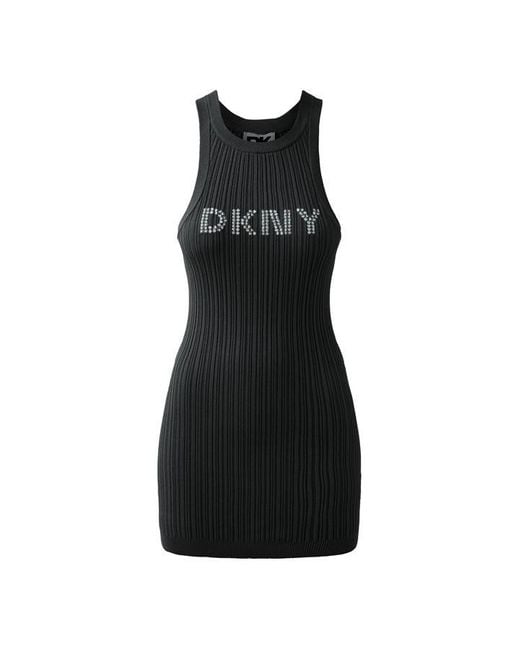 DKNY Black Knit Dress Ld42