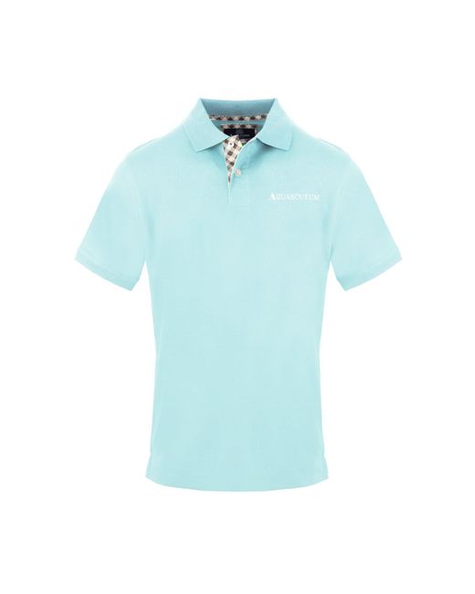 Aquascutum Blue Polo Short Sleeve Polo Shirt for men