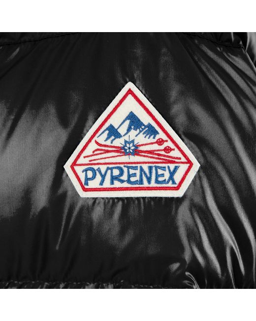 Pyrenex Black Sten Hooded Water-Repellent French Down Short Puffer Jacket for men