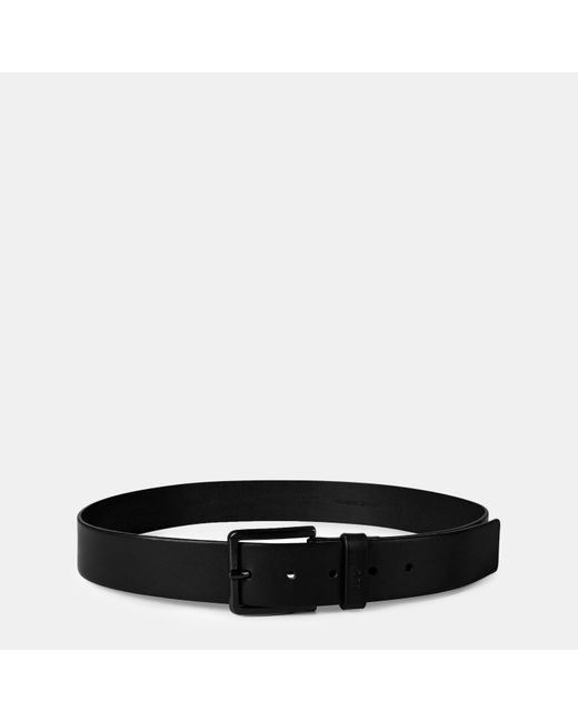 HUGO Black Gionio Leather Belt for men