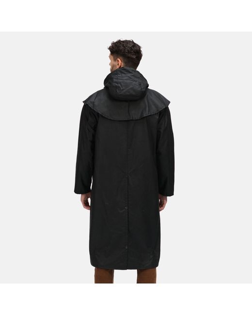 Regatta Black Cranbrook Wax Cotton Riding Quilted Jacket for men
