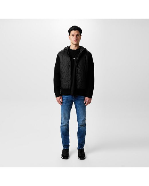 Boss Black Kaflero Wool Hooded Long Sleeve Quilted Jacket for men