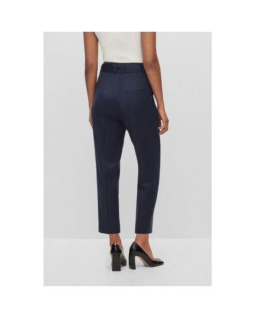 Boss Blue Tapiah1 Straight Trousers