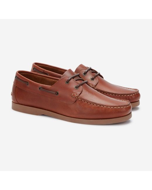 Jack Wills Brown Leather Boat Shoes for men