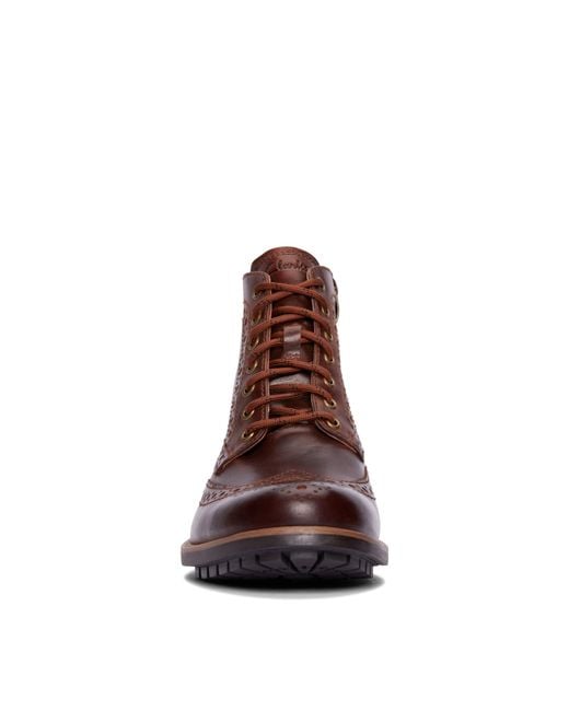 Clarks Brown Westcombe Brogue Boots for men